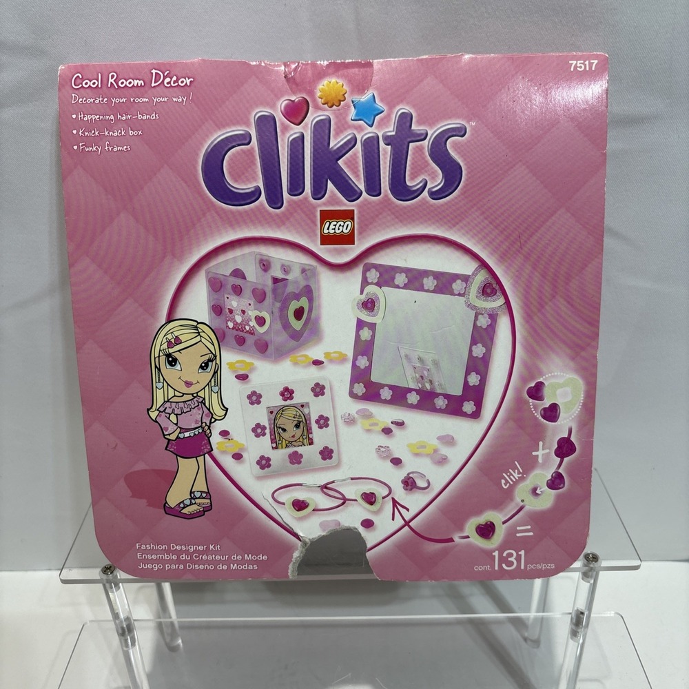 VTG 2003 LEGO CLIKITS Cool Room Decor 7517 New Sealed Box Damage Fashion Y2K